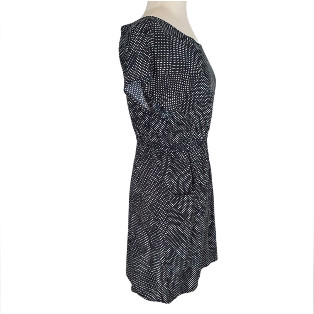 πΈ3/$25 Xhilaration Short Sleeve Black and White Polka Dot Mini Dress, Size M - Picture 2 of 13